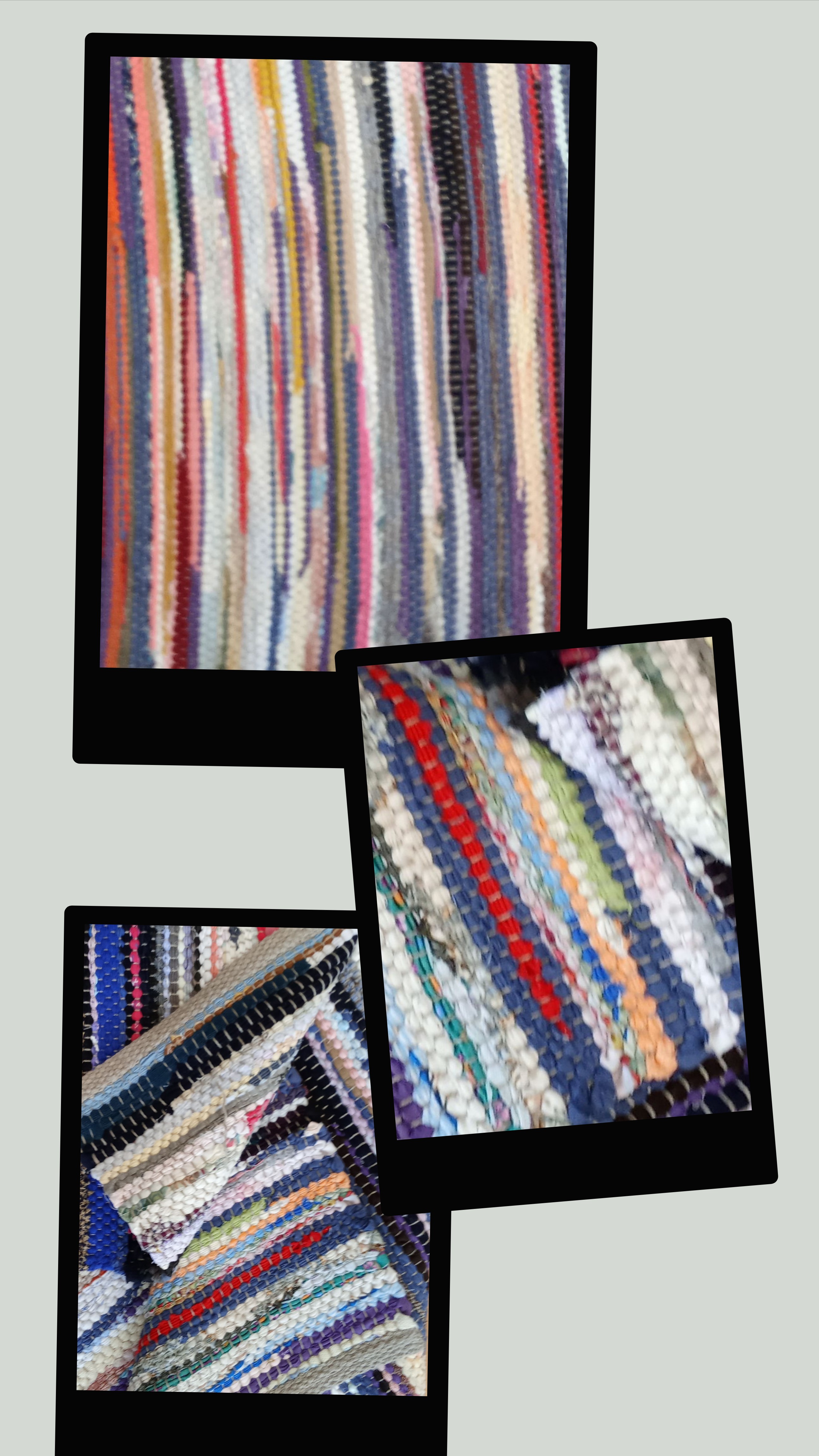 Teppich Nr. 04/25 in recyclete Baumwolle, Farbe gemischt Viola