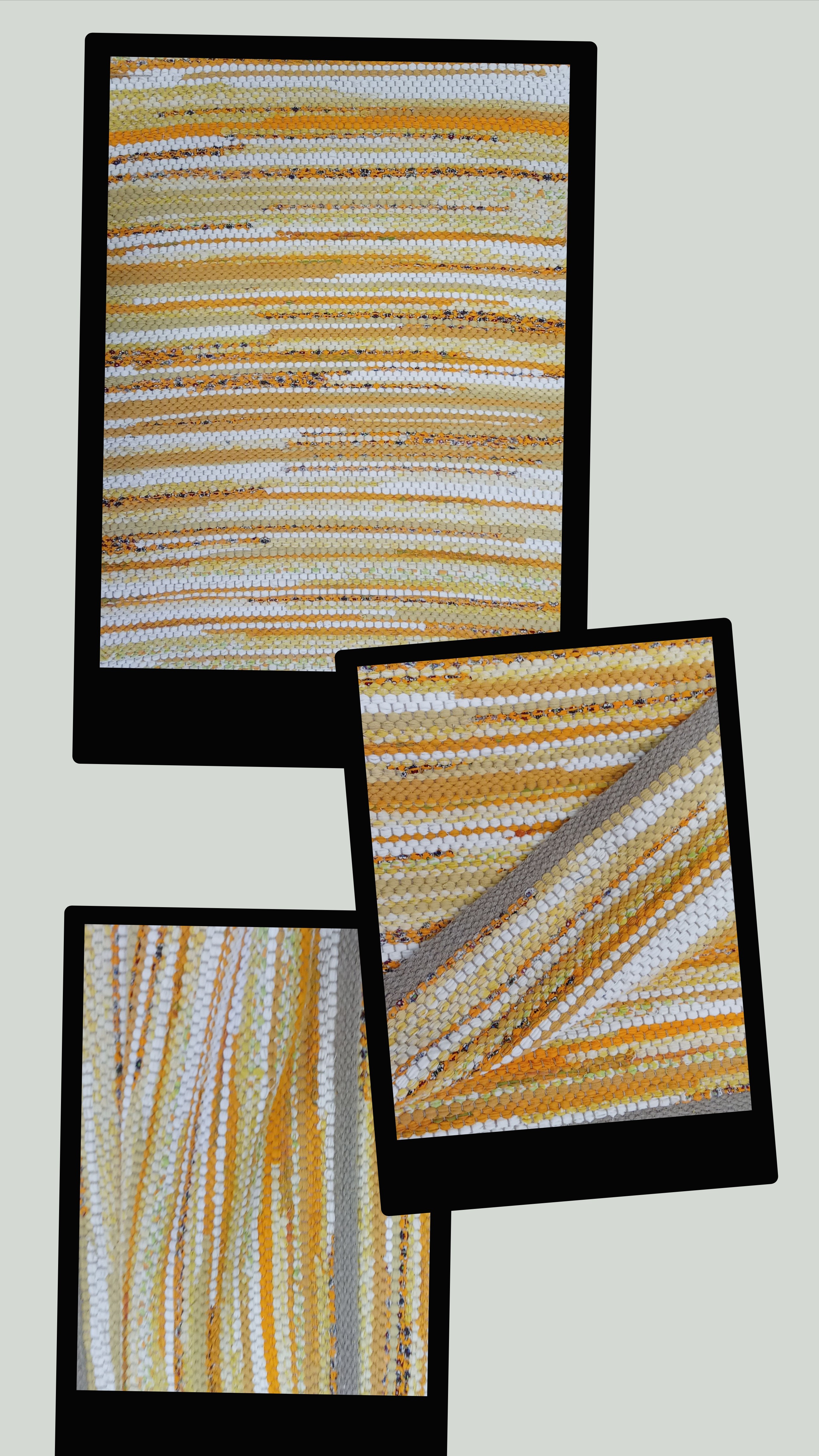 Teppich Nr. 98/26 in recyclete Baumwolle, Farbe "gemischt" Gelb